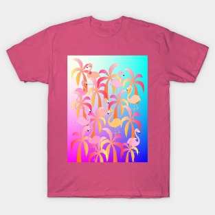 PINK Flamingo Jungle - Pink Flamingo Art T-Shirt